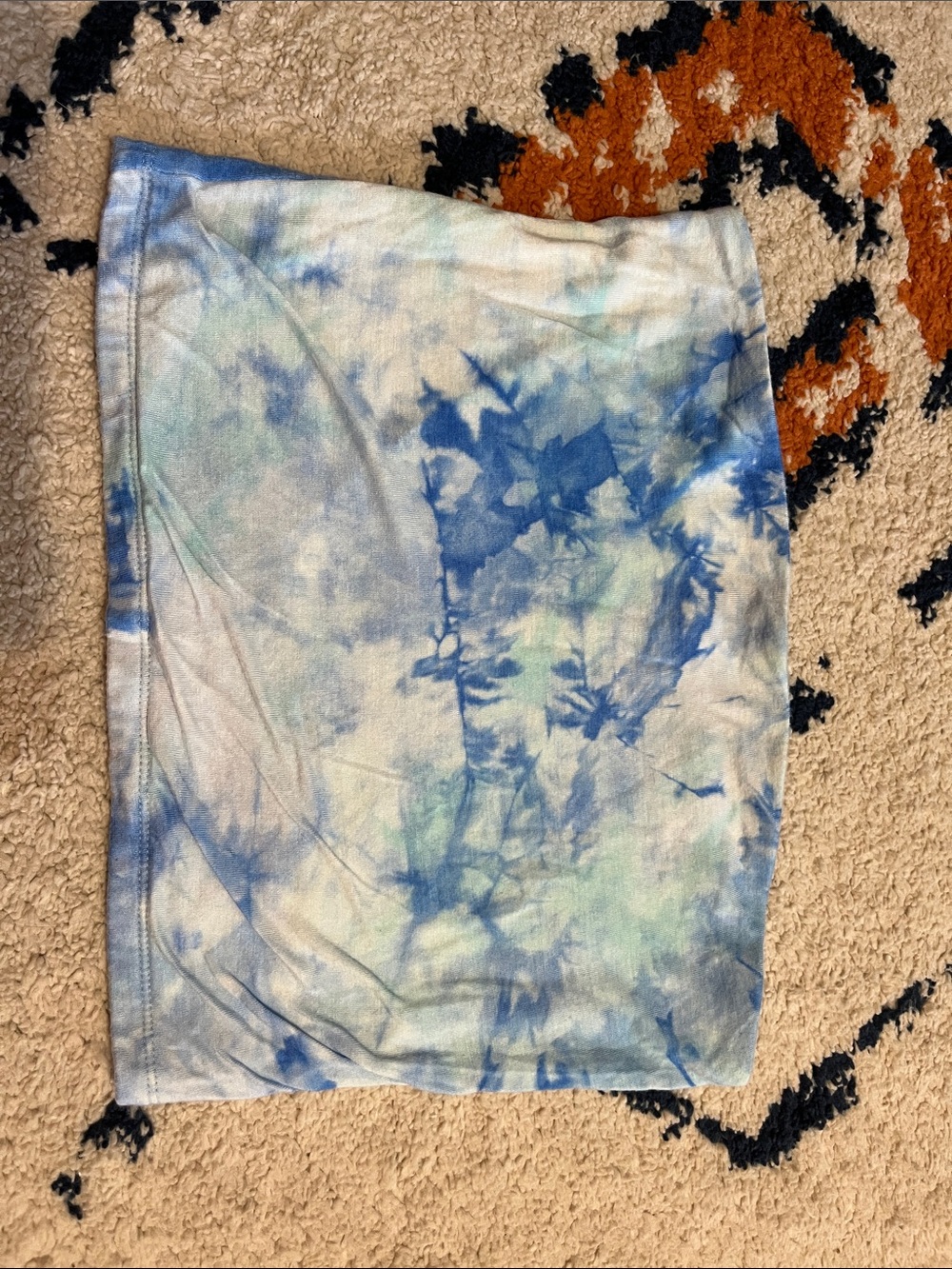 American Eagle Outfitters Blue & Light Green Tie-Dye tube top